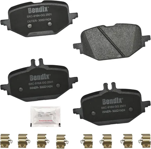 Vista 135 de Bendix Pastillas de freno traseras de cerámica Priority1 CFC1020 para Cadillac CTS 2007-2006, SRX 2009-2004, STS 2010-2006
