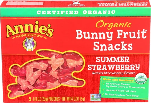 Vista 25 de Bocadillos Orgánicos Building Blocks de Annie's con Sabor a Fruta, Sabores de Frutas Variados, Sin Gluten, 10 Bolsas, 7 oz