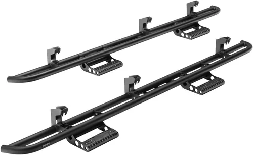 Vista 7 de Pasos EpYx de RealTruck para RAM Longitud de cabina, acero, negro texturizado EXD20CC-TX Compatible con RAM 2019-2024 2500/3500