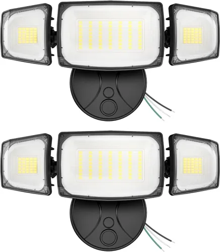 Vista 10 de Olafus Luces de inundación de 80 W para exteriores, luces de seguridad LED de 8000 lm controladas por interruptor, reflectores exteriores