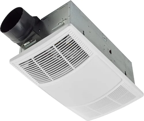 Vista 2 de Broan-NuTone BHFLED80 PowerHeat - Extractor de baño, calentador y combinación de luz LED, interruptor de tres balancines de 80 CFM y P3RW