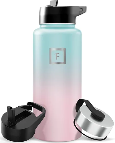Vista 51 de IRON °FLASK Frasco de hidratación para acampar y senderismo con boquilla, botella de agua deportiva de acero inoxidable con aislamiento de boca