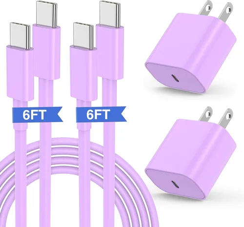 Vista 11 de Cargador rápido para iPhone 17 16 15, bloque de carga USB C de 20W para Apple iPhone 17 Pro Max/17 Air/16 Pro/15 Plus, iPad de 12/11 pulgadas/Mini/6