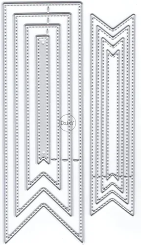 DzIxY Troqueles de corte de metal de etiqueta cuadrada superpuesta para kit de fabricación de tarjetas, troquelados, troquelados, plantillas de