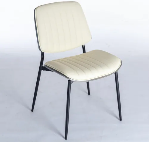 Vista 4 de Dining Chairs Set of 2 Mid Century Modern Retro Design with Walnut Bentwood Back Upholstered Seat Metal Legs Adjustable Foot for Kitchen Dining Room