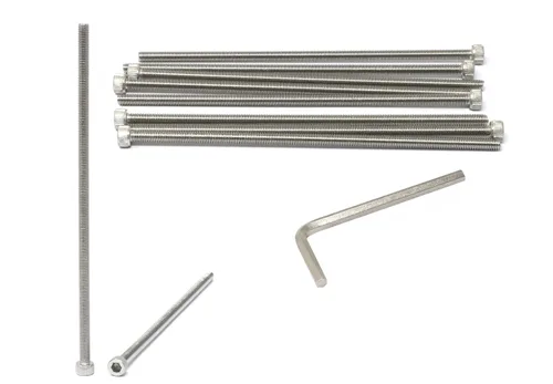 Vista 114 de iexcell Kit de tornillos de cabeza hexagonal de acero inoxidable 304, 100 unidades M2 x 0.157 in, paso de rosca de 0.016 in