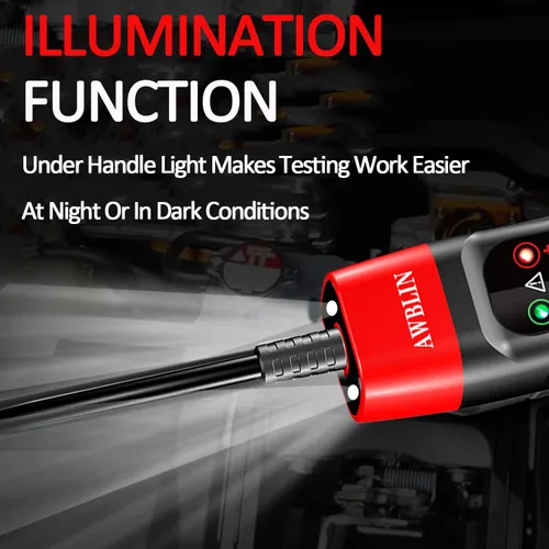 Vista 5 de Luz de prueba automotriz de 4-75V CC con sonido de zumbador, probador de luz digital LCD con voltímetro, probador de circuitos de servicio pesado