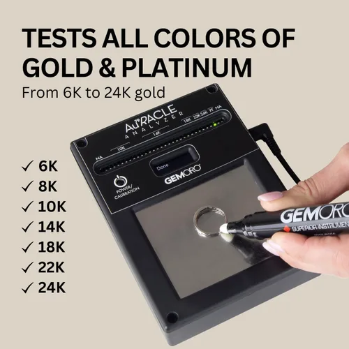 Vista 7 de GemOro Auracle Analyzer Gold Tester Probador electrónico compacto portátil y preciso de oro y platino de alto quilates Herramienta de joyería