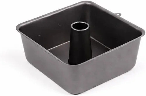 Ametalúrgica Molde cuadrado antiadherente para tartas de ángel de 7 x 7 x 3-1/2 pulgadas de alto, capacidad de 6 tazas