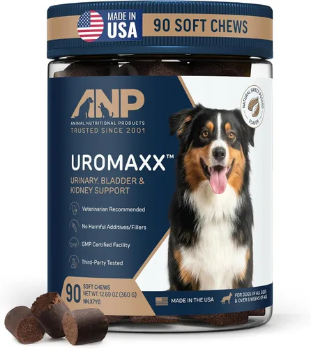 Masticables blandos de apoyo del tracto urinario para perros, 90 Marrón