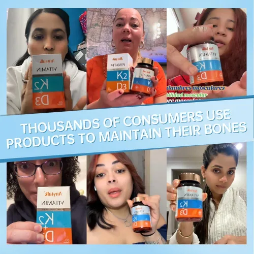 Vista 3 de ANYTALK Suplemento de vitamina D3 K2 con vitamina D3 (5000 UI), aceite K2 y MCT, sin OMG, sin gluten, cápsulas fáciles de tragar para la salud ósea