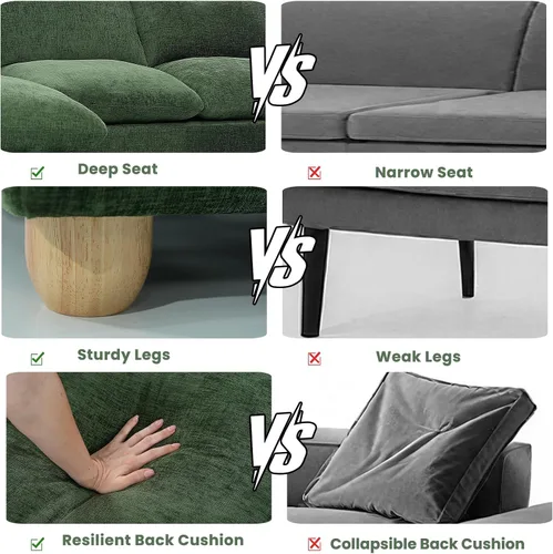 Vista 6 de Sofá extraíble en forma de L con cama cama y otomana de almacenamiento, sofá modular de felpilla para sala de estar, sofá modular en forma de L