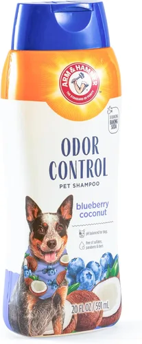 Vista 2 de Arm & Hammer for Pets Champú para control de olores para perros, arándano y coco, champú para perros que elimina olores, desodorante para perros, 20