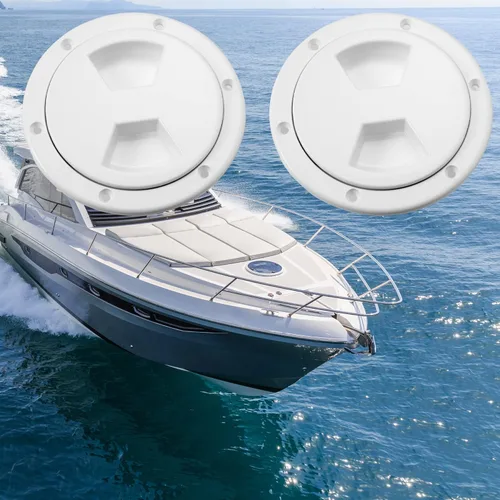 Vista 2 de X AUTOHAUX Placa de inspección de barco de 4 pulgadas, placa de cubierta de inspección redonda marina con cubierta desmontable hermética