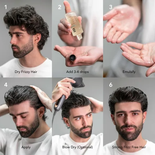 Vista 4 de BLUMAAN Aceite hidratante para el cabello, diseñado para cabello seco, encrespado, liso o rizado, aceite para fortalecer el cabello 100% natural