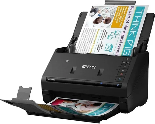 Vista 4 de Epson WorkForce ES-500W - Escáner de documentos dúplex a color inalámbrico para PC y Mac, con alimentador automático de documentos (ADF)