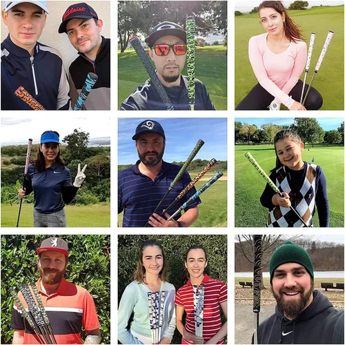 Vista 7 de ALIEN PROS Paquete de 6 cintas de envoltura con agarre de golf Blue Waves & Black Clouds Mix - ReGrip en 1 minuto