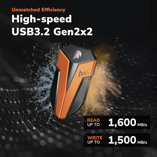 Vista 2 de DATO SSD externo de 500 GB, unidad externa de estado sólido SSD portátil USB externo 3.2 Gen 2x2 Tipo-C OTG compatible con PS5 y Xbox, hasta