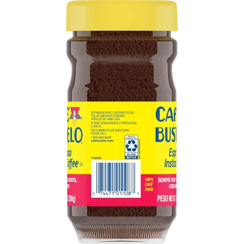 Vista 3 de Café Bustelo Espresso Style Café instantáneo tostado oscuro, 7.05 onzas