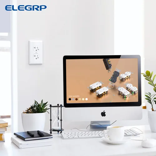 Vista 7 de ELEGRP Receptáculo dúplex de 20 amperios y 125 V, toma de corriente eléctrica estándar, resistente a manipulaciones TR y resistente a la intemperie