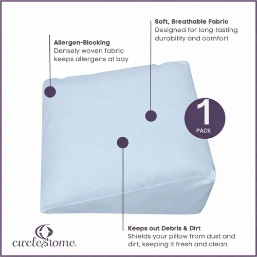 Vista 36 de Juego de 4 protectores de almohada King con cremallera, 100 % algodón, transpirables, protegen las almohadas de la suciedad, el polvo y los desechos
