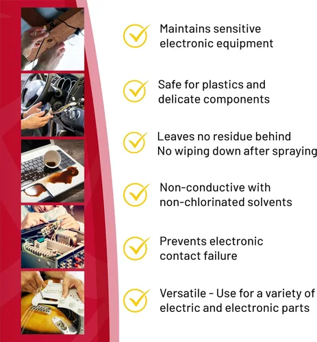 Vista 16 de CRC 5103, limpiador de electrónica de Secado rápido - 11 onzas