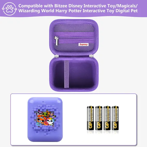Vista 3 de Estuche de transporte para Bitzee/Disney Interactive Toy/Magicals Juguete interactivo digital para mascotas, regalos para entusiastas de mascotas