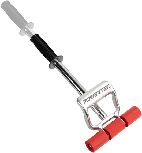 Vista 8 de POWERTEC Rodillo J de mango largo de 12", diámetro de 1-1/2", 3" de ancho, herramienta de rodillo de goma para laminado y chapa para bandas