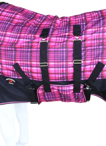Vista 4 de Challenger Horse 1200D Turnout Waterproof Fleece Lined Medium Winter Blanket 3B108LG