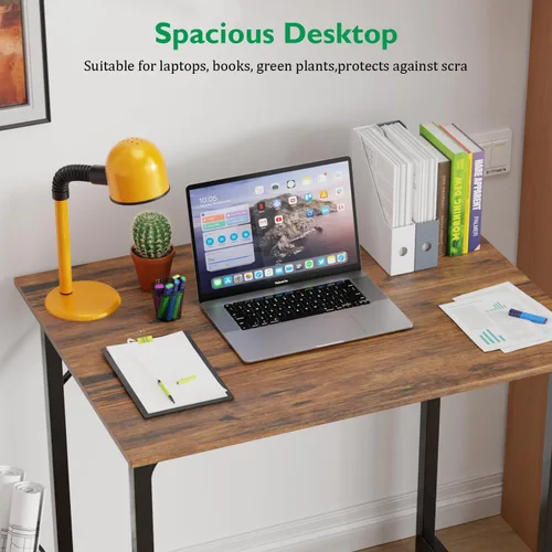 Vista 5 de PayLessHere Juego de escritorio y silla de oficina en casa de 32 pulgadas, escritorio para computadora de 32 pulgadas con silla de oficina