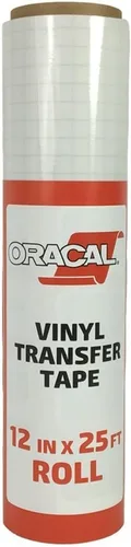 Vista 4 de Oracal Rollo de cinta de transferencia transparente de 12 pulgadas con rejilla para vinilo adhesivo, cinta de transferencia de vinilo para Cricut