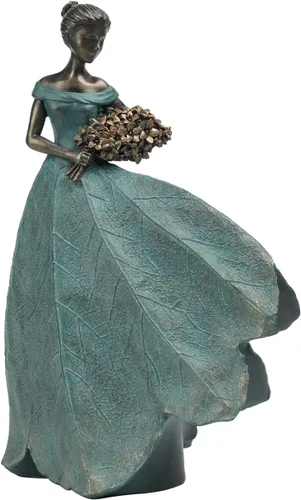 Vista 2 de Guichifun Leaf Angel - Decoración para el hogar de resina para niñas, 8 pulgadas