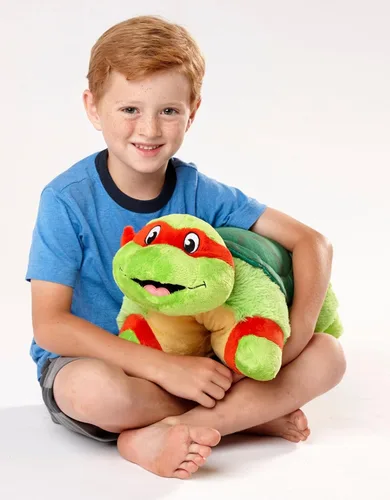 Vista 3 de Pillow Pets Raphael TMNT, Nickelodeon Tortugas Ninja Mutantes Adolescentes Animal de Peluche Suave de Juguete, 40.6 cm