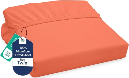 Vista 30 de Royale Linens Sábana bajera ajustable individual – Microfibra cepillada ultrasuave de 1800 hilos – Sábanas inferiores de lujo para hotel – No se