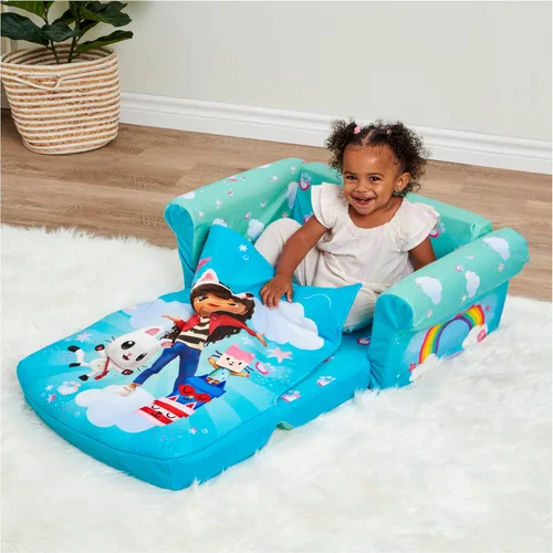 Vista 10 de Marshmallow Cocomelon - Sofá cama 3 en 1 para bebés, sofá convertible para niños, sofá cama y tapete de espuma para siesta con manta adjunta