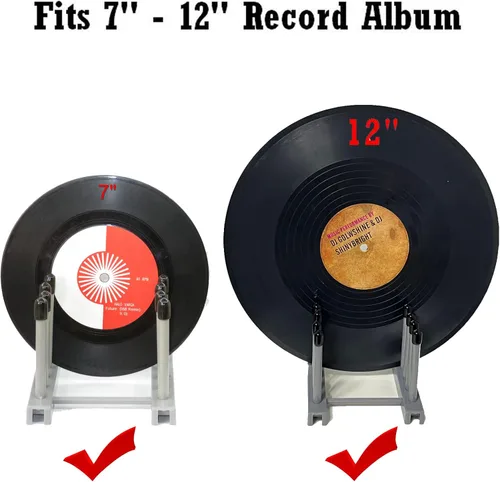 Vista 4 de Pmsanzay Soporte para almacenamiento de discos de vinilo, soporte para dispositivo de limpieza y secado, con parte superior de silicona