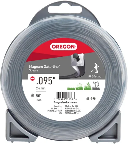 Oregon 69-190 Magnum Gatorline - Línea de recortadora cuadrada de 0.095 pulgadas por 15 metros