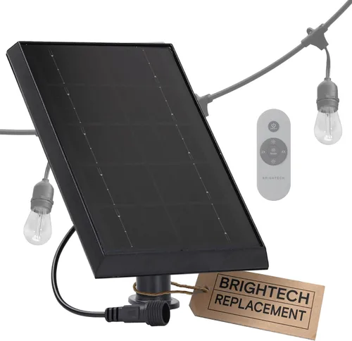 Vista 8 de Brightech Ambience Pro - Panel solar de repuesto, compatible solo con luces LED Brightech de 1 W con control remoto, luces de patio trasero y patio