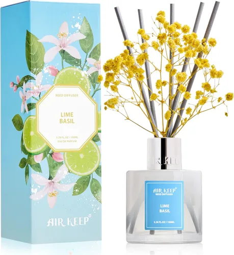 Vista 37 de Airkeep Difusor de varillas de 3.38 onzas (3.4 fl oz), juego de difusor de varillas perfumadas de lino limpio y vainilla de cachemira, difusor