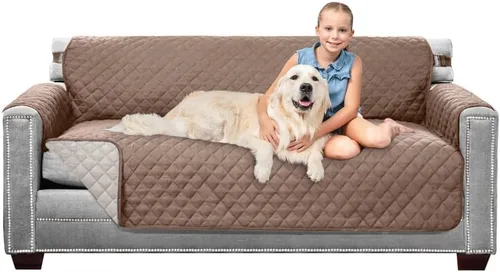 Vista 120 de Sofa Shield - Funda para sillón reclinable con correa patentada, protector de cojín, funda reversible diseñada en EE. UU. resistente a manchas