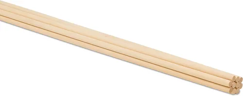 Vista 26 de Varilla de Clavija de Madera, 1/8 Pulgada x 12 Pulgadas Clavijas de Madera, Paquete de 100 Clavijas de Madera para Manualidades, Varillas