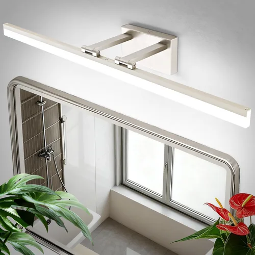 Vista 33 de SOLFART Luces LED ajustables de 18 pulgadas para tocador de baño, luces de baño sobre espejo, luz de tocador negra, accesorios de iluminación