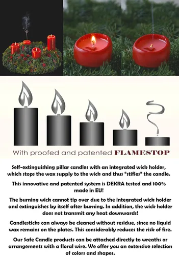 Vista 5 de HYOOLA Velas de pilar marfil de 2 x 3 pulgadas, velas de pilar sin perfume, juego de 4 unidades, hechas en Europa