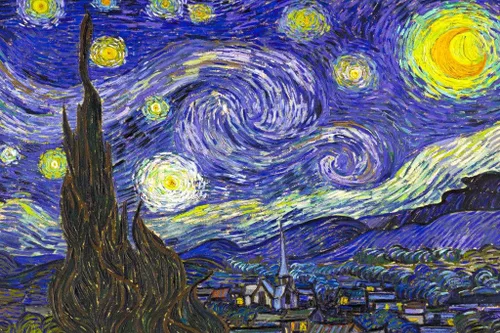 Vincent Van Gogh La noche estrellada Van Gogh arte de pared impresionista estilo pintura naturaleza bosque decoración de pared paisaje cielo