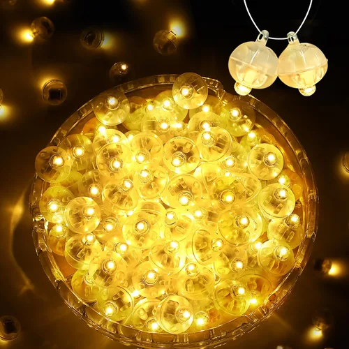 Vista 20 de 24 mini luces LED, globos de luz LED para linternas de papel, huevos de Pascua, fiesta de cumpleaños, boda, Halloween, decoración de Navidad, duran