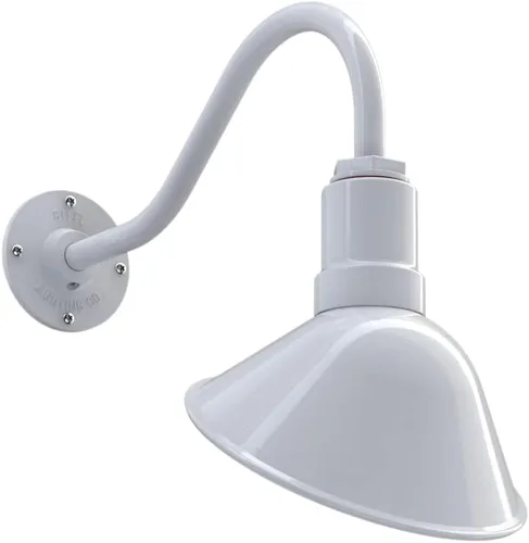 Vista 24 de Steel Lighting Co. Luz de Letrero de Tienda Venice para Pared de Acento de Restaurante Exterior Cúpula de 9 pulgadas Brazo Recto de 6 pulgadas