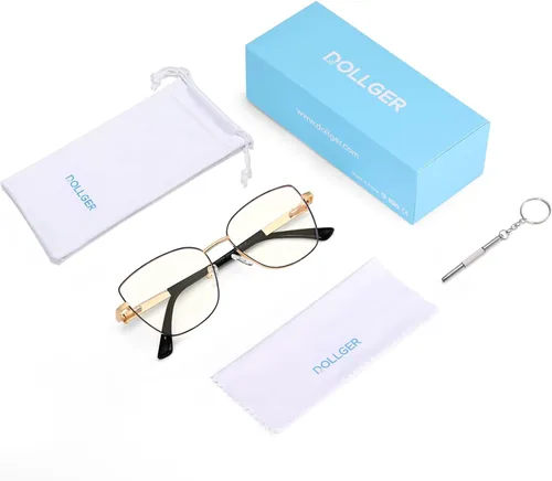 Vista 6 de Dollger Gafas de luz azul para mujer, gafas de juegos de computadora, ojo de gato, gafas de bloqueo de luz azul Matal