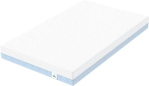 Vista 9 de Dourxi Colchón mini para cuna, 38 x 24 x 4 pulgadas, espuma viscoelástica de gel cómoda de doble cara, colchón transpirable de alta calidad para Azul