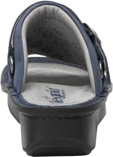Vista 3 de Alegria Womens Klover - Leather Adjustable Slide - Timeless Comfort, Arch Support and Stylish Women's Shoe for Easy Step In - Slip-Resistant