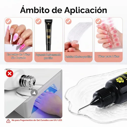 Vista 2 de UNA GELLA Nail Glue Remover for Press On Nails 20ml Acetone-Free Pinpoint